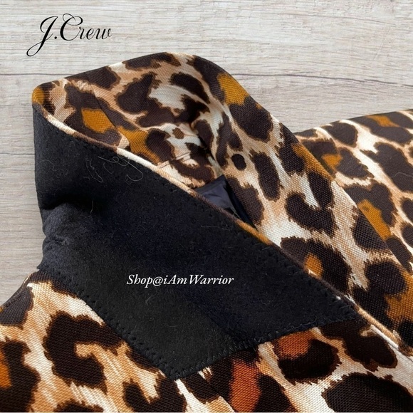 J.Crew Parke linen blend leopard print one button blazer *shop@iamwarrior - Picture 9 of 14